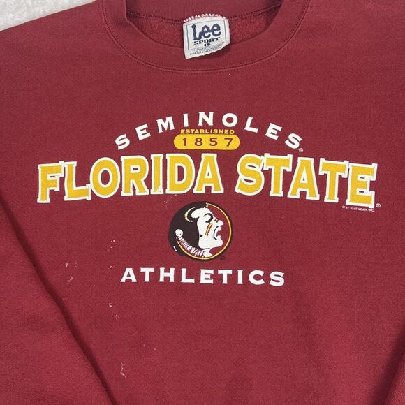 90s Florida State Indians Sweat Shirt L Men‎ Football Sweater Crewneck NCAA - Picture 4 of 10